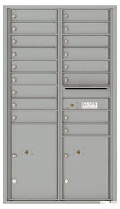 4C15D-17-4C Horizontal Mailbox-Silver Speck