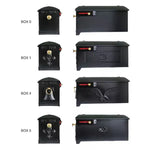 Residential Mailbox System with Fleur de Lis Mailbox and Newspaper Holder