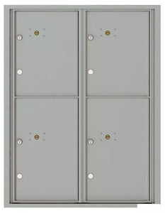 4C11D-4P-4C Horizontal Mailbox-Silver Speck