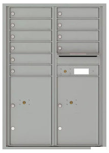 4C12D-10-4C Horizontal Mailbox-Silver Speck