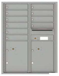 4C11D-10-4C Horizontal Mailbox-Silver Speck