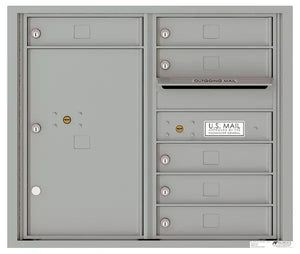 4C07D-06-4C Horizontal Mailbox-Silver Speck