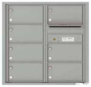 4C08D-07-4C Horizontal Mailbox-Silver Speck