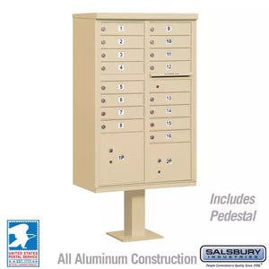 3316-U-Cluster Mailbox-Sandstone