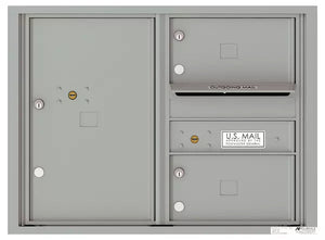 4C06D-02-4C Horizontal Mailbox-Silver Speck