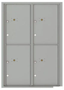 4C12D-4P-4C Horizontal Mailbox-Silver Speck