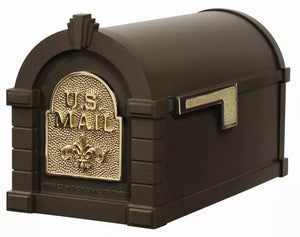 KS-F-Mailbox Only (without Post)-Bronze with Polished Brass