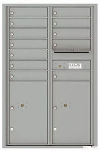 4C13D-12-4C Horizontal Mailbox-Silver Speck