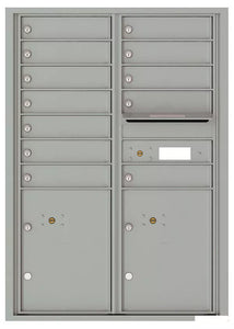 4C12D-12-4C Horizontal Mailbox-Silver Speck