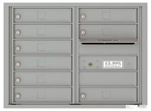 4C06D-09-4C Horizontal Mailbox-Silver Speck