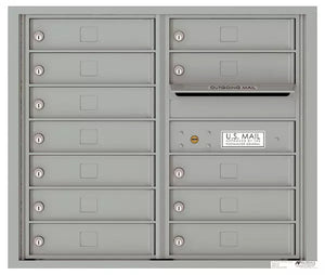 4C07D-12-4C Horizontal Mailbox-Silver Speck