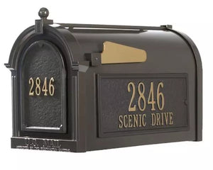 WH-Streetside-Mailbox Only (without Post)-Bronze with Gold Lettering