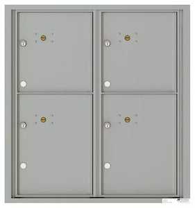 4C09D-4P-4C Horizontal Mailbox-Silver Speck