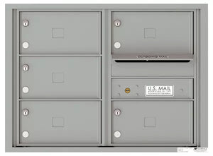 4C06D-05X-4C Horizontal Mailbox-Silver Speck