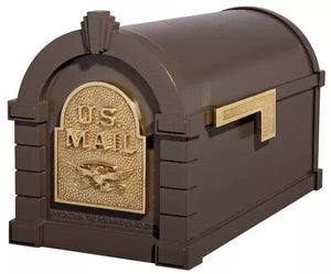 KS-15A-Mailbox Only (without Post)-Bronze with Polished Brass