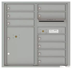 4C08D-09-4C Horizontal Mailbox-Silver Speck