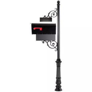 C1-6406-6-Post Only (without Mailbox)-Satin Nickel