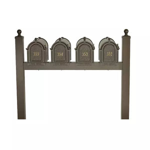 WH-WP-Quad-Multi-Family Mailbox & Post Combo-Bronze