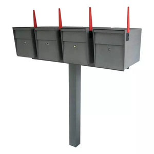 mb-quad-package-Multi-Family Mailbox & Post Combo-Granite