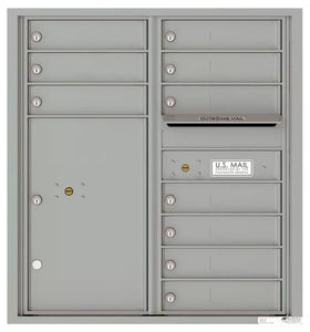 4C09D-10-4C Horizontal Mailbox-Silver Speck