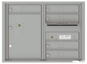 4C06D-05-4C Horizontal Mailbox-Silver Speck