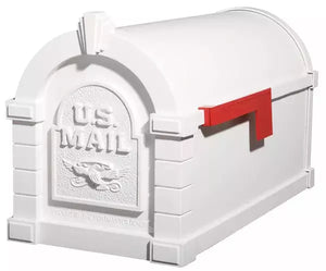 GPKG11-Mailbox & Post Combo-White with Red