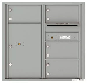 4C08D-04-4C Horizontal Mailbox-Silver Speck