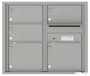 4C07D-05-4C Horizontal Mailbox-Silver Speck