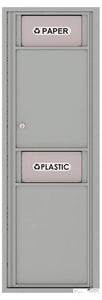 4C14S-Bin-4C Horizontal Mailbox-Silver Speck